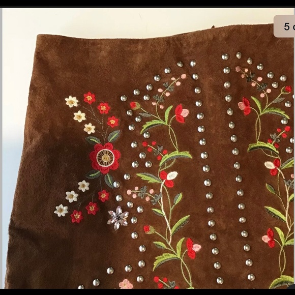 Zara Suede Skirt extra small - Picture 4 of 6